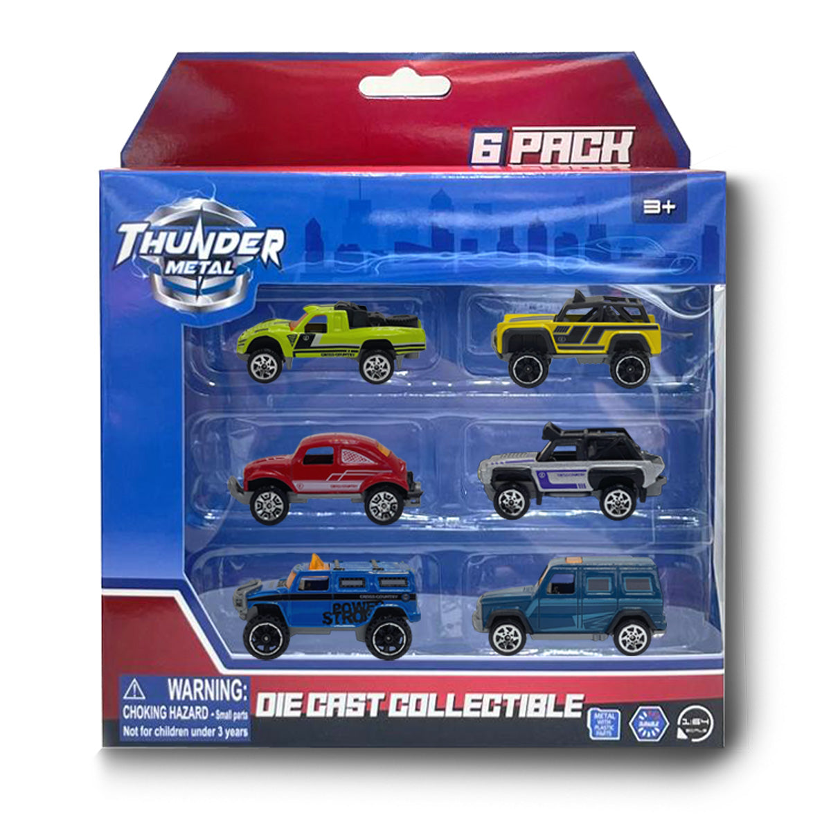 1:64 Die Cast Vehicles 6 Pack