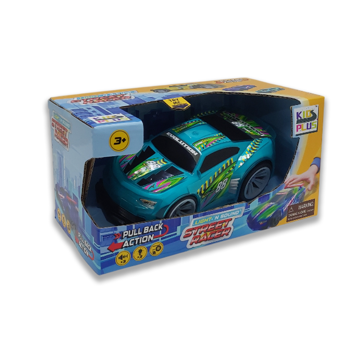 1:24 Light & Sound Pull Back Evolution Racer( Green Version )