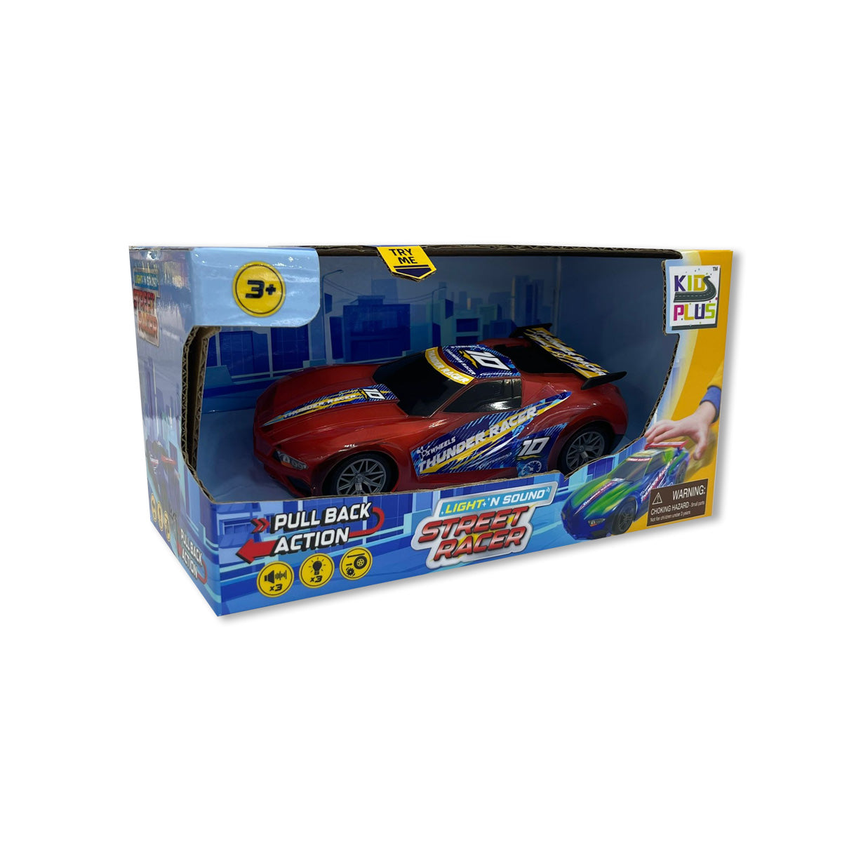 1:24 Light & Sound Pull Back Thunder Racer ( Red Version )