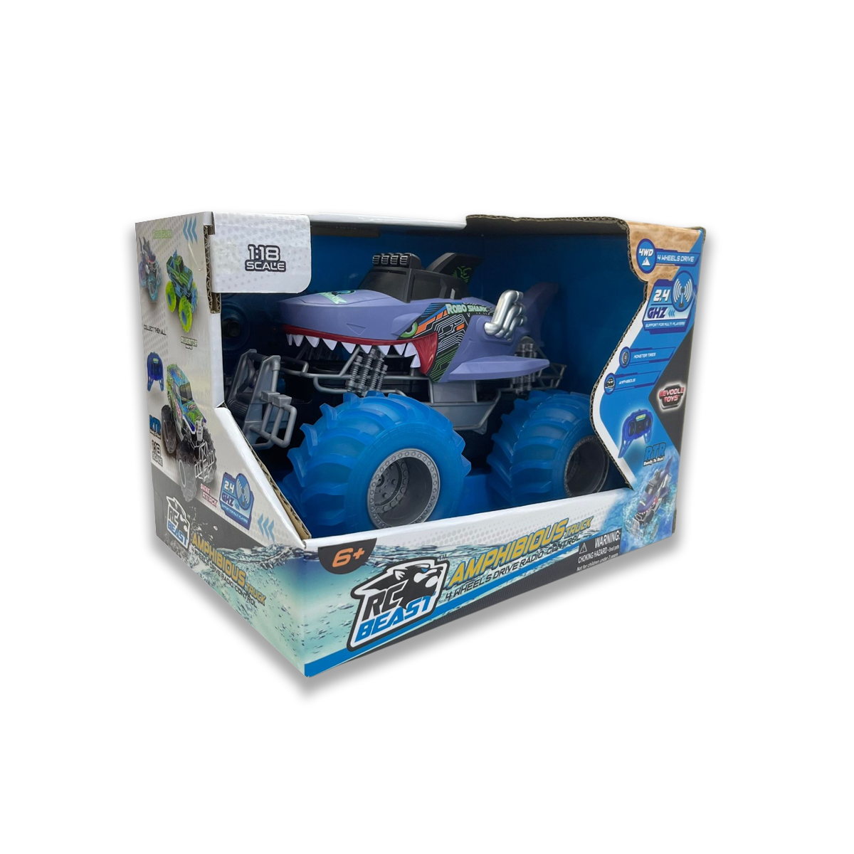 1:18 RC 4WD Amphibious Robo Shark Truck