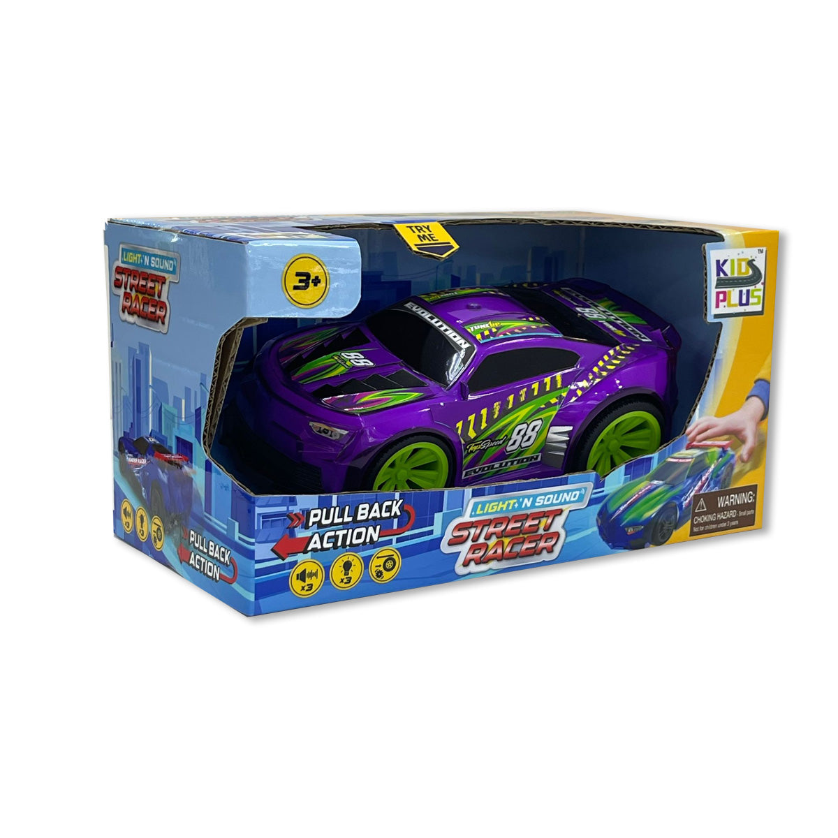 1:24 Light & Sound Pull Back Evolution Racer( Purple Version )